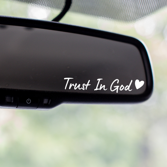 Trust In God Mirror Decal - The Glam Thangz