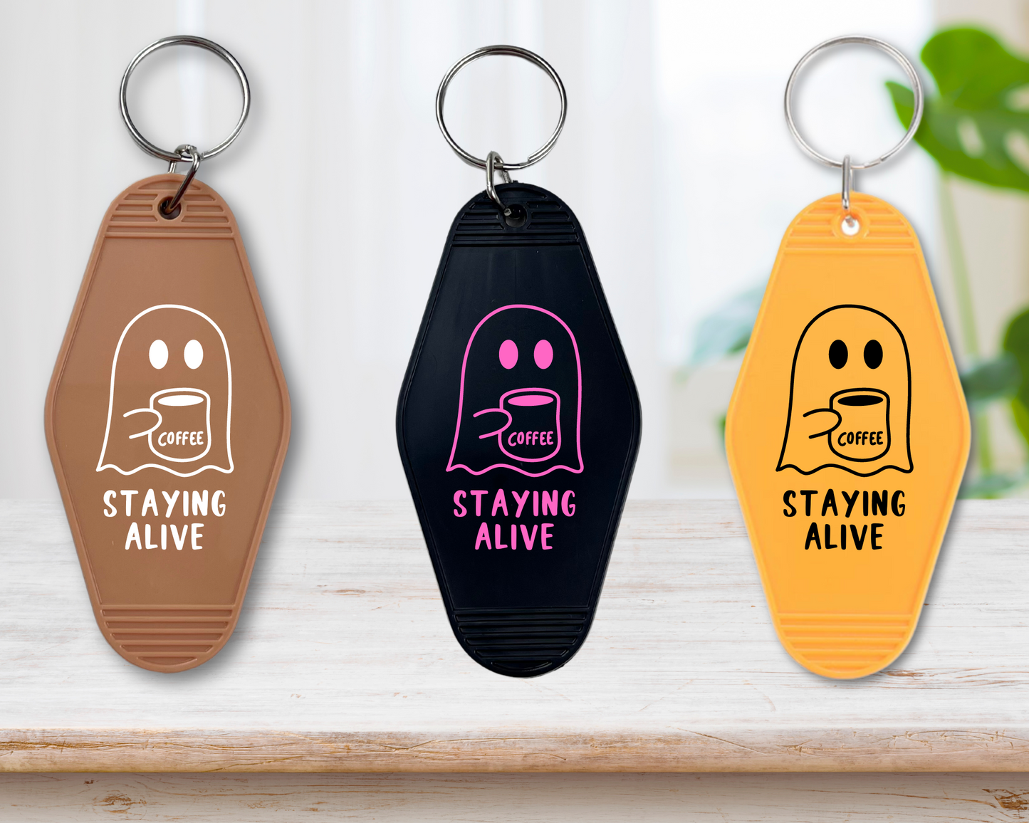 Funny Ghost Coffee Keychain - The Glam Thangz