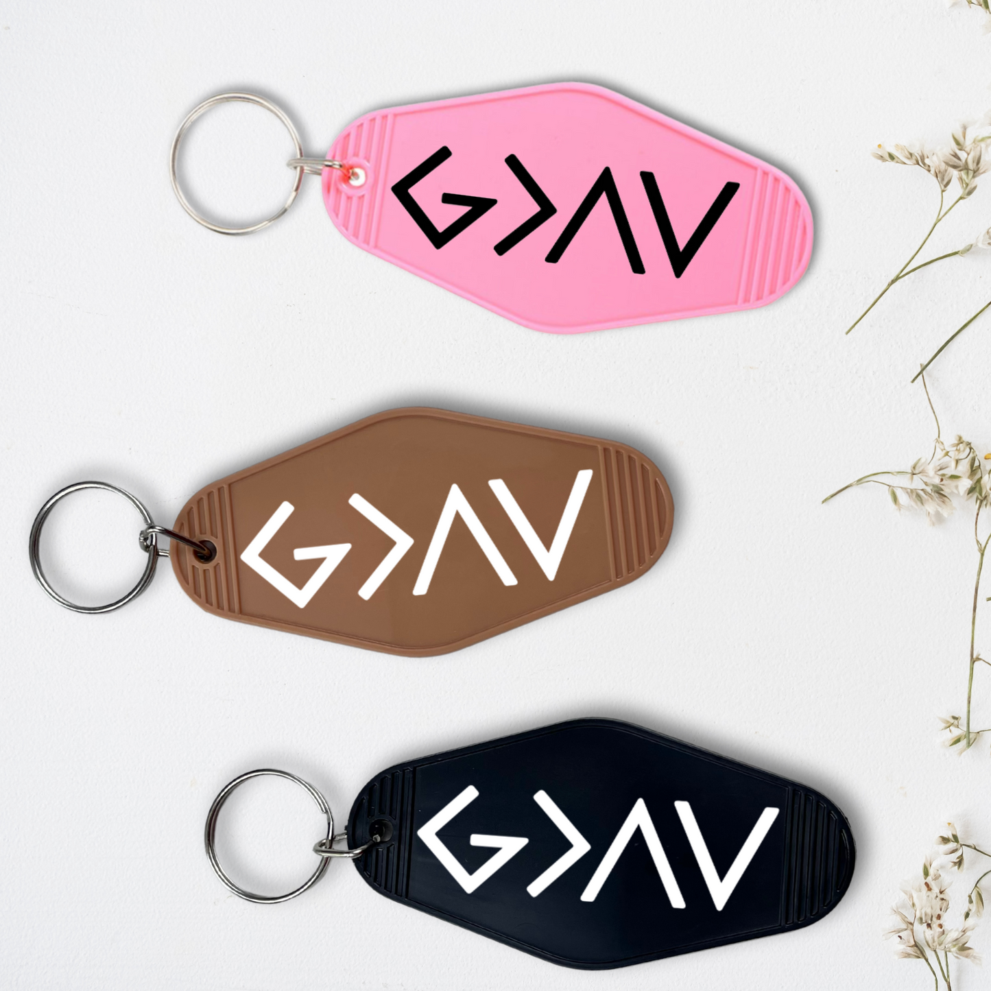 God Is Greater Than The Highs And Lows Keychain - The Glam Thangz