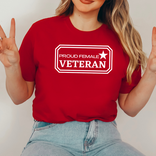 Proud Female Veteran T-shirt