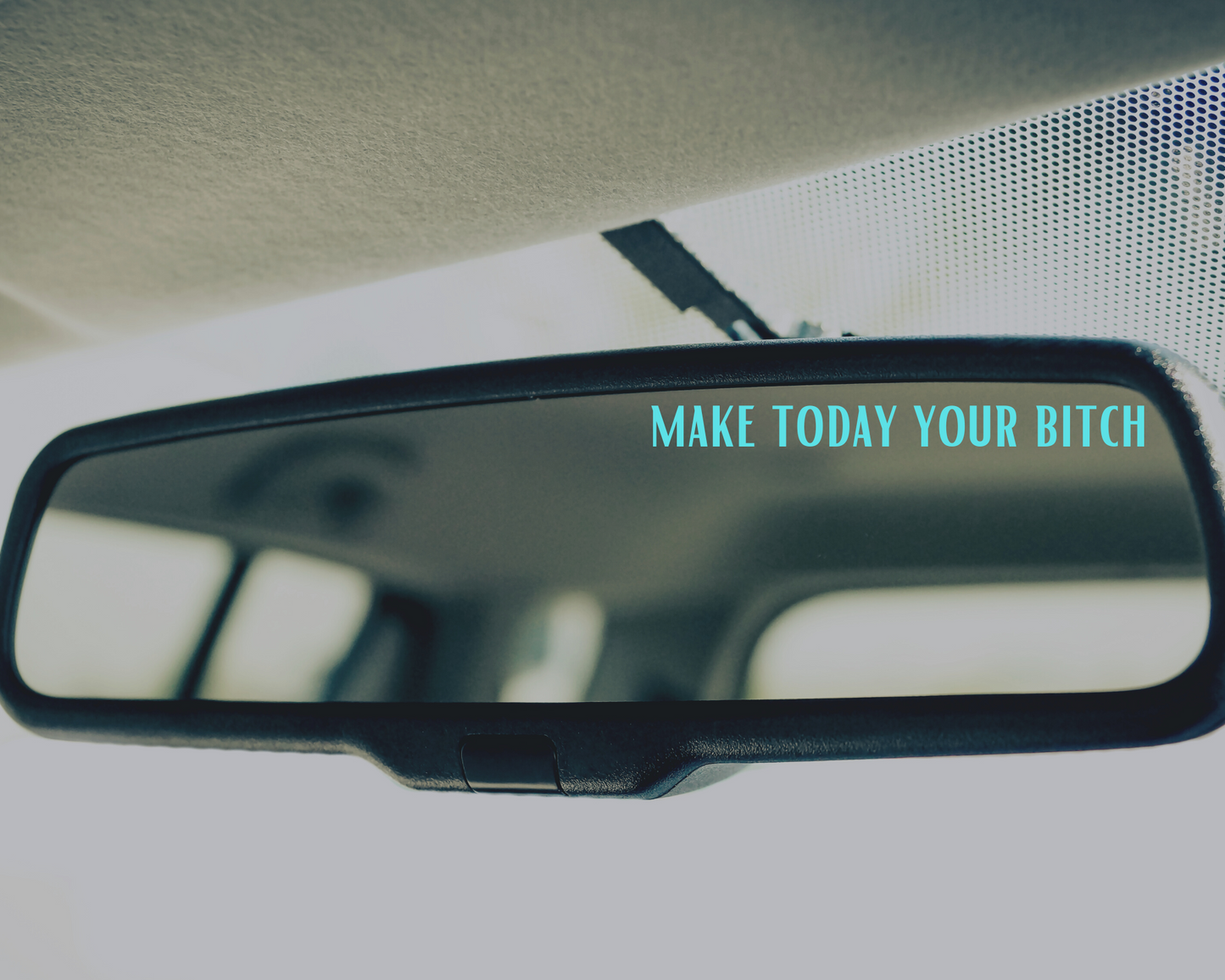 Make Today Your Bitch Car Mirror Decal