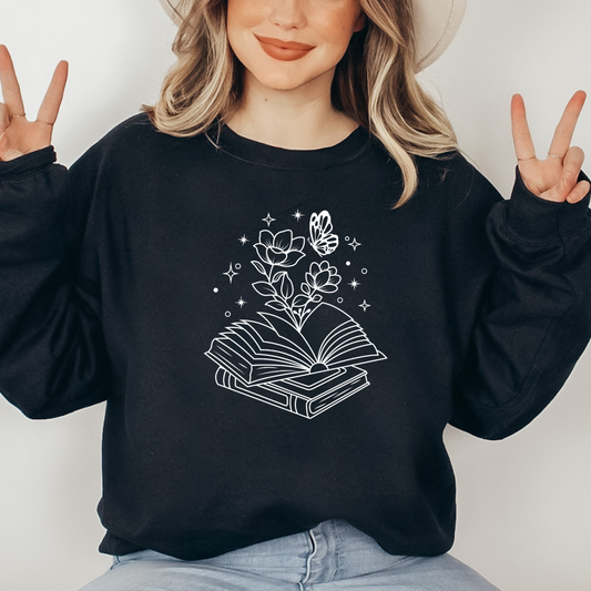 Floral Book Sweatshirt
