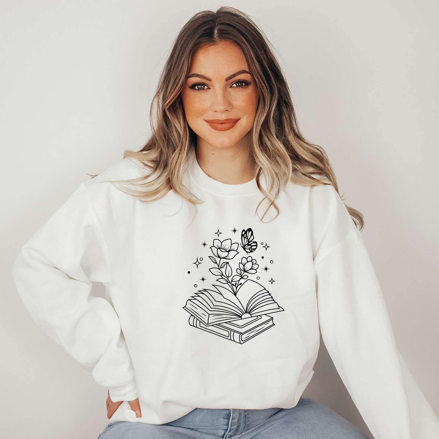 Floral Book Sweatshirt