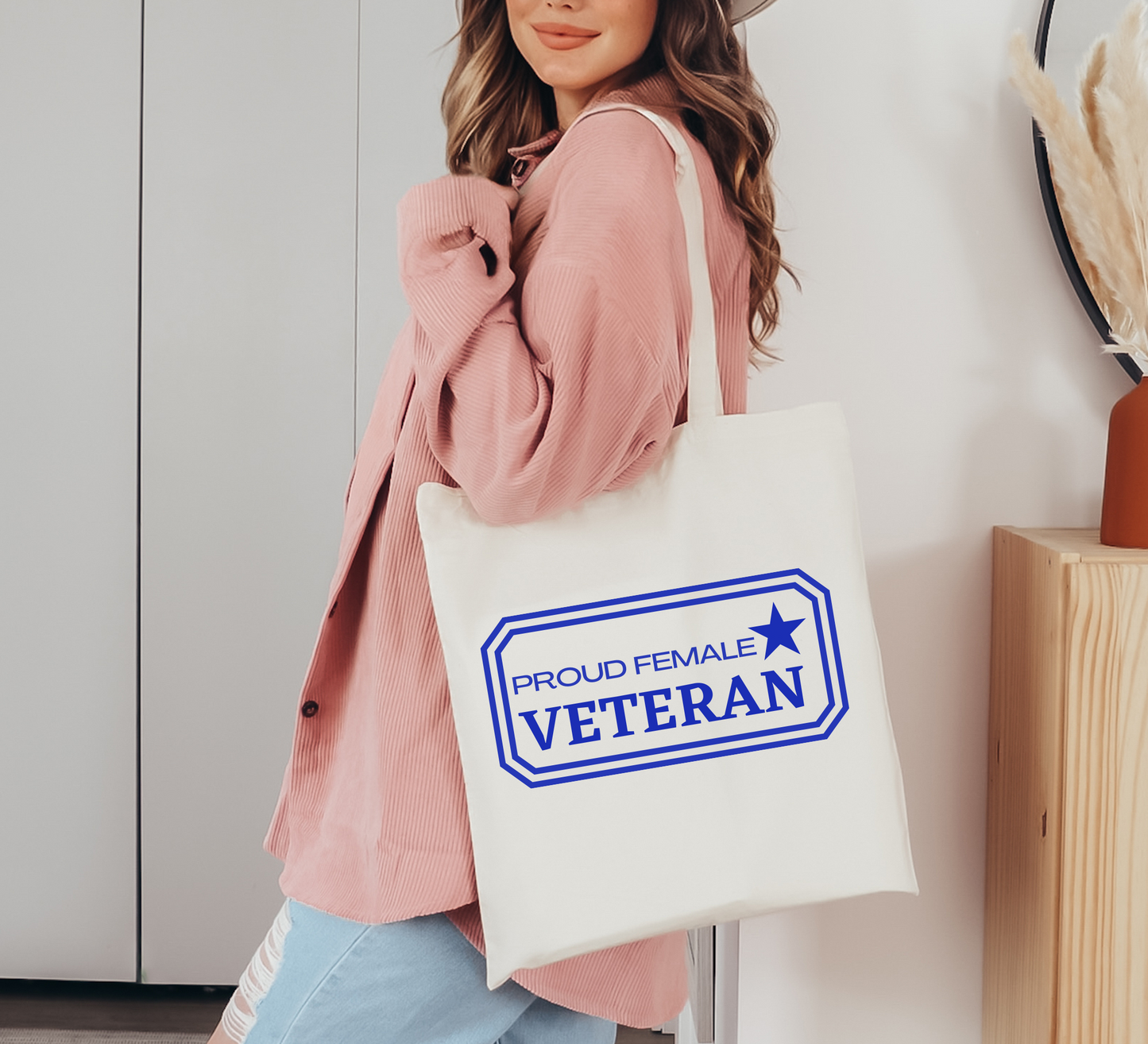 Proud Female Veteran Tote Bag