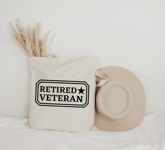 Retired Veteran Tote Bag - The Glam Thangz