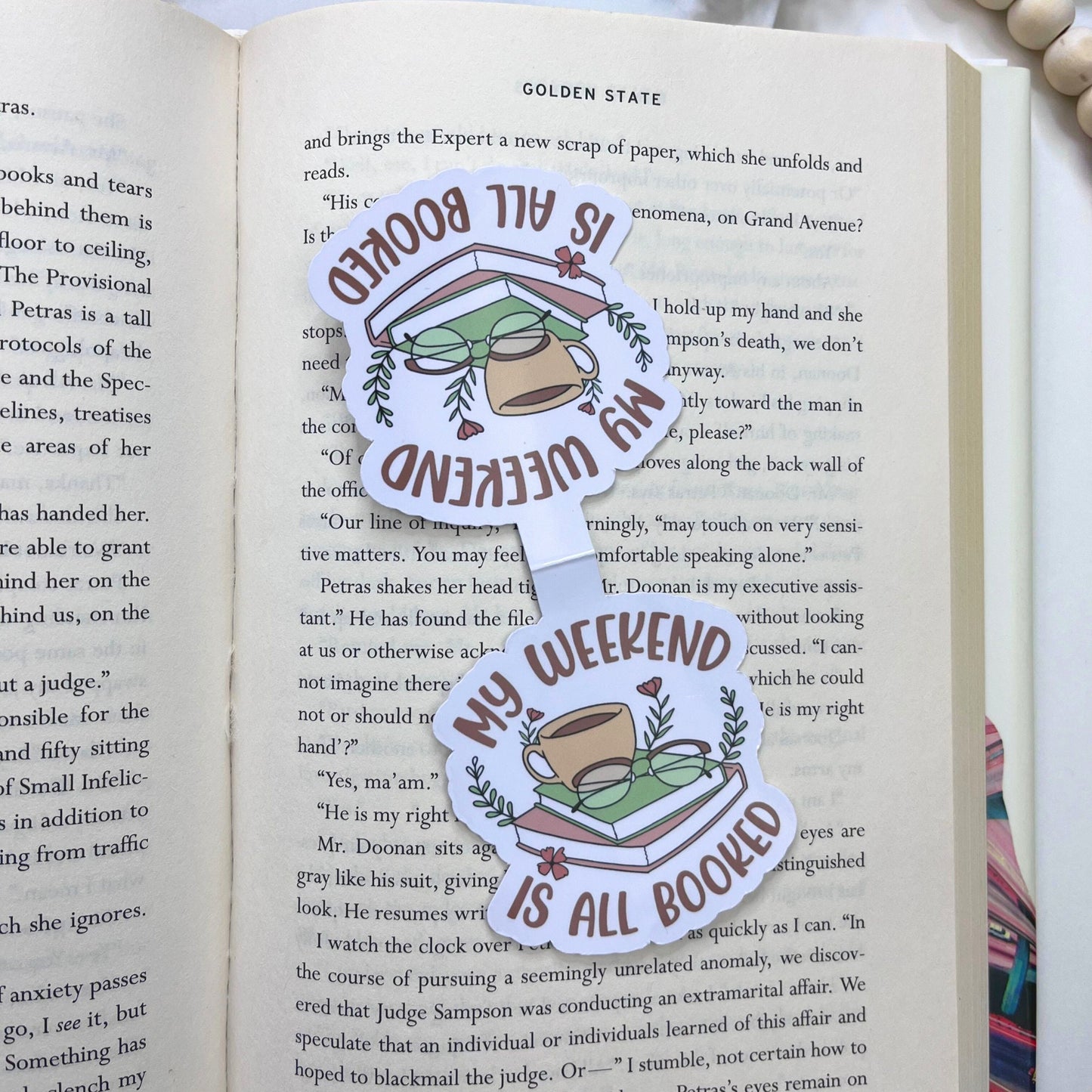 My Weekend Is Booked Magnetic Bookmark