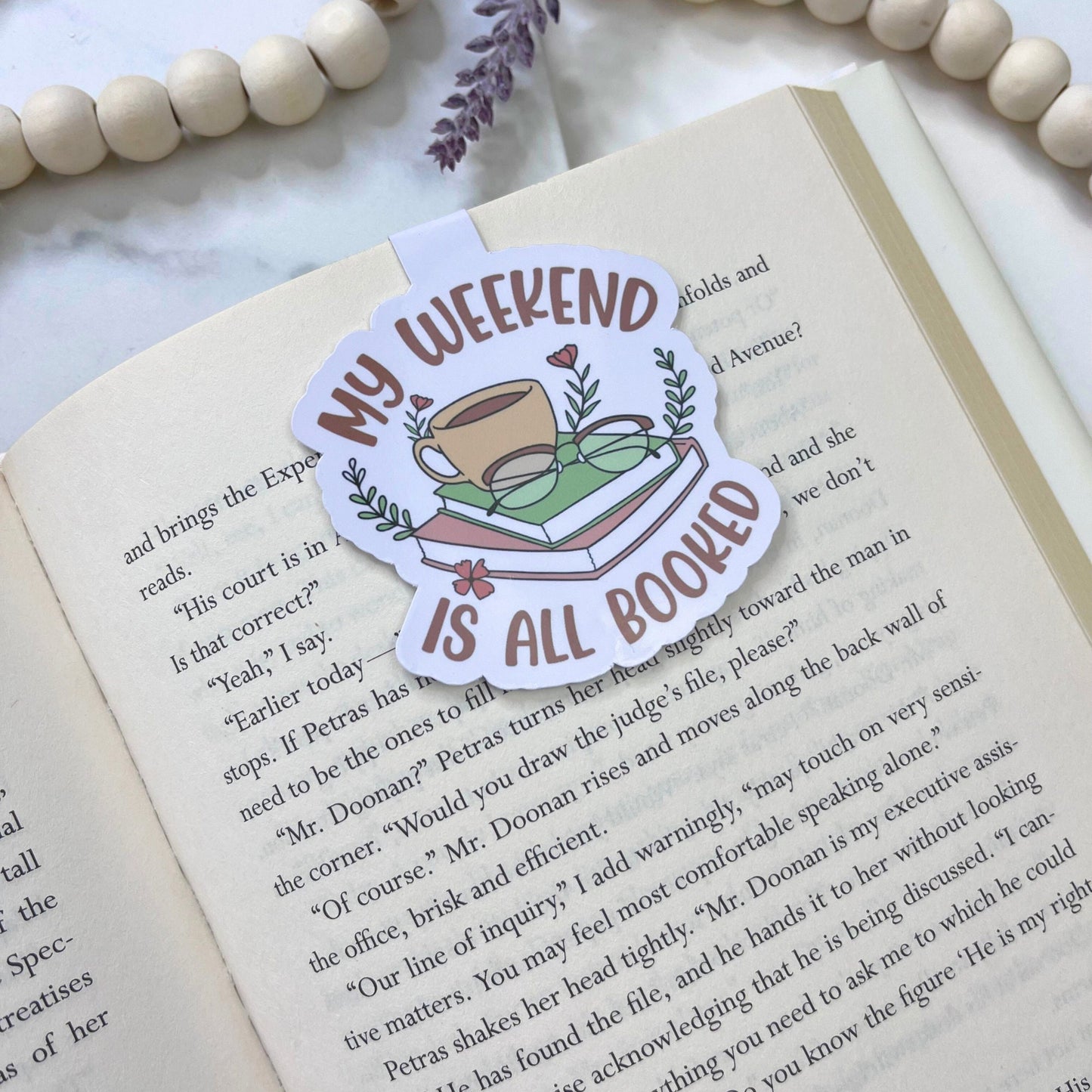 My Weekend Is Booked Magnetic Bookmark