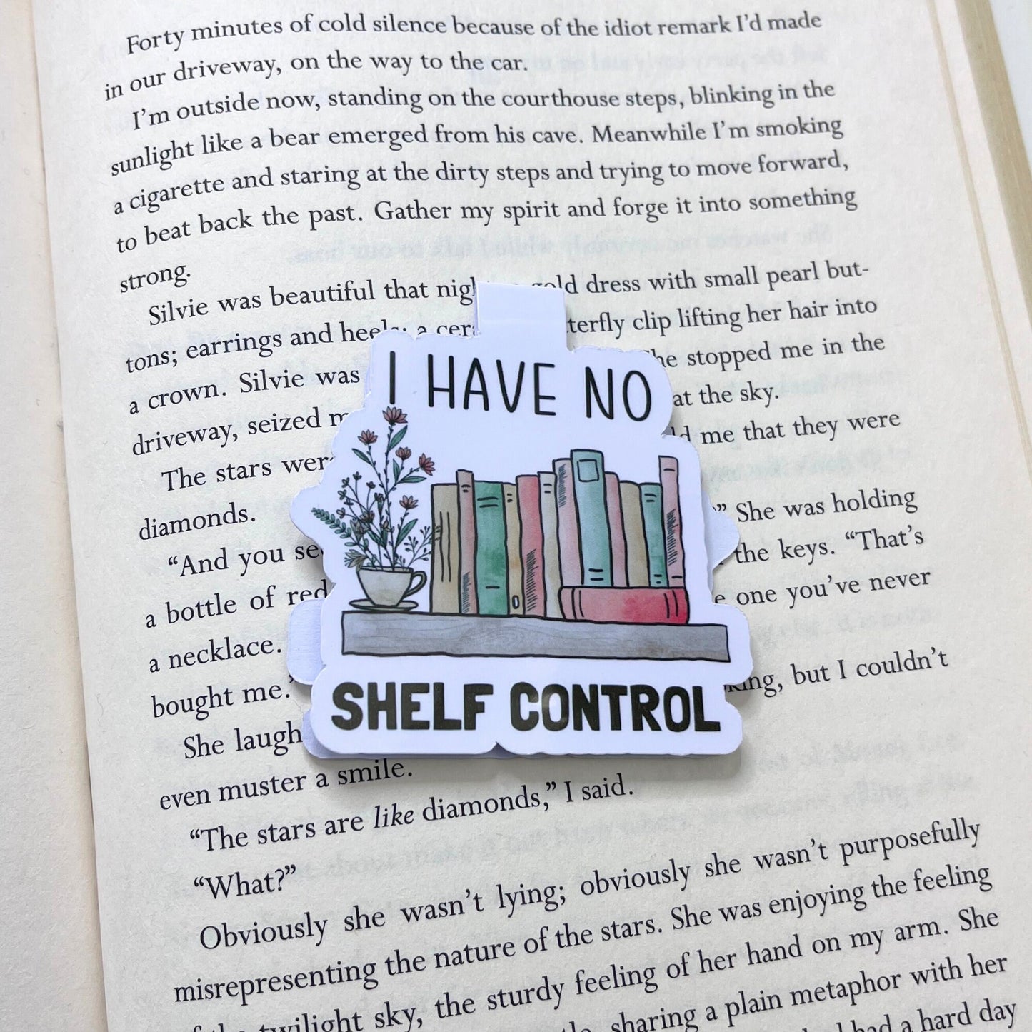 I Have No Shelf Control Magnetic Bookmark - The Glam Thangz