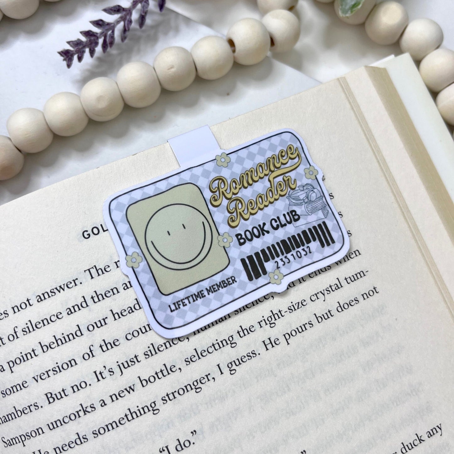 Library Card Magnetic Bookmark