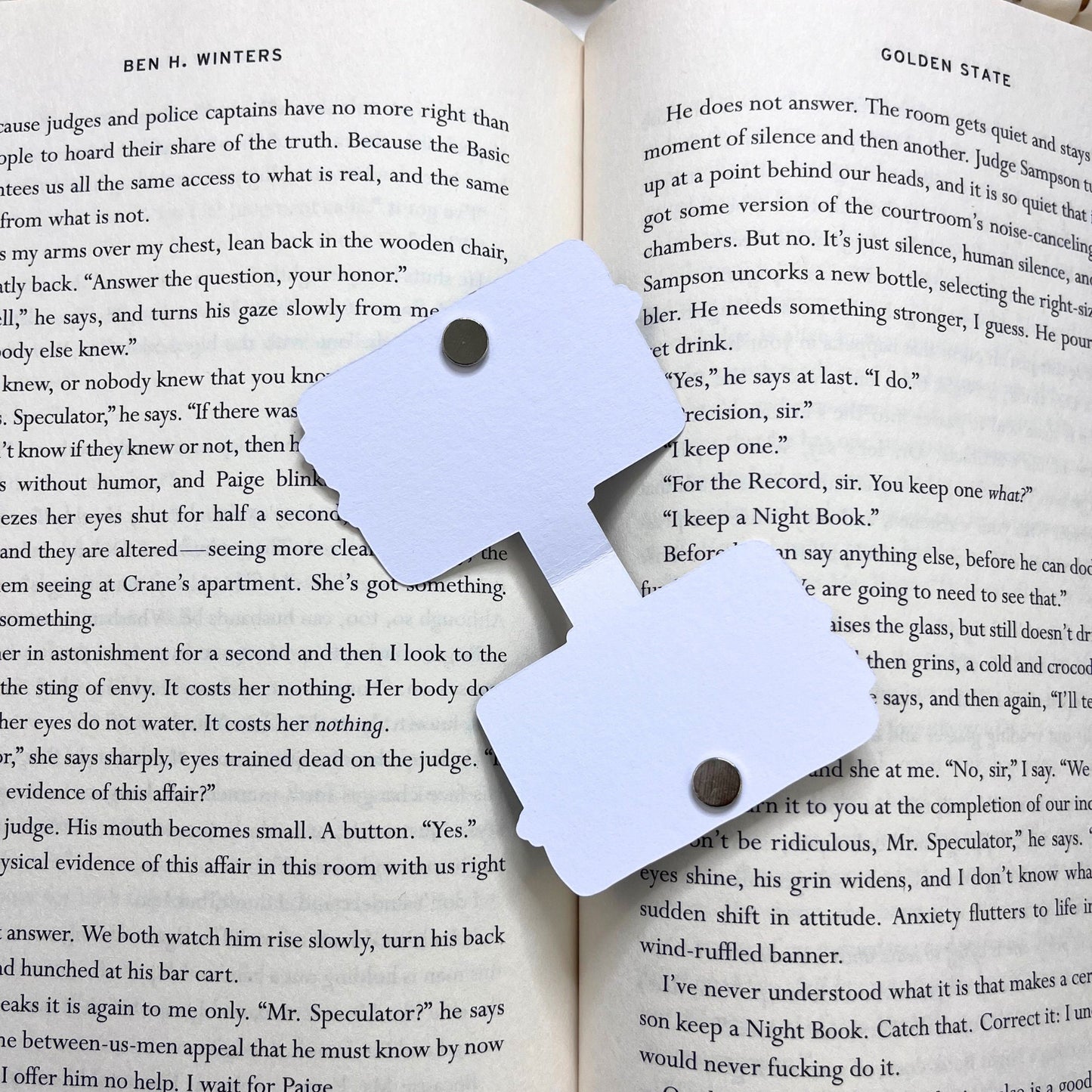 Library Card Magnetic Bookmark - The Glam Thangz