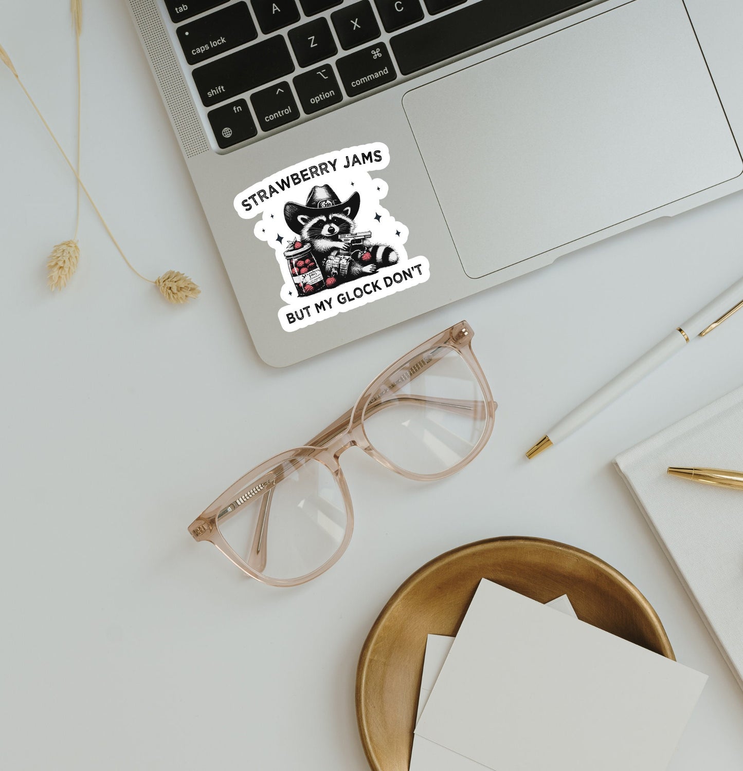 Strawberry Jams But My Glock Don't Funny Sticker - The Glam Thangz