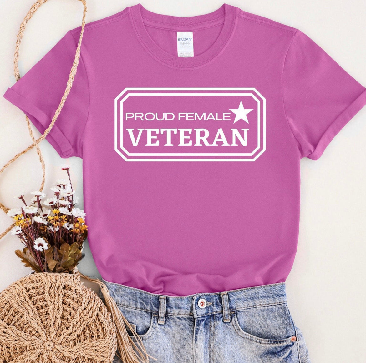 Proud Female Veteran T-shirt - The Glam Thangz