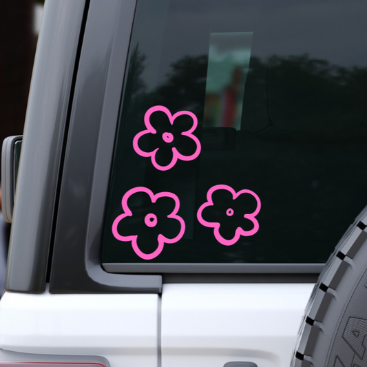Aesthetic Flowers Car Decal