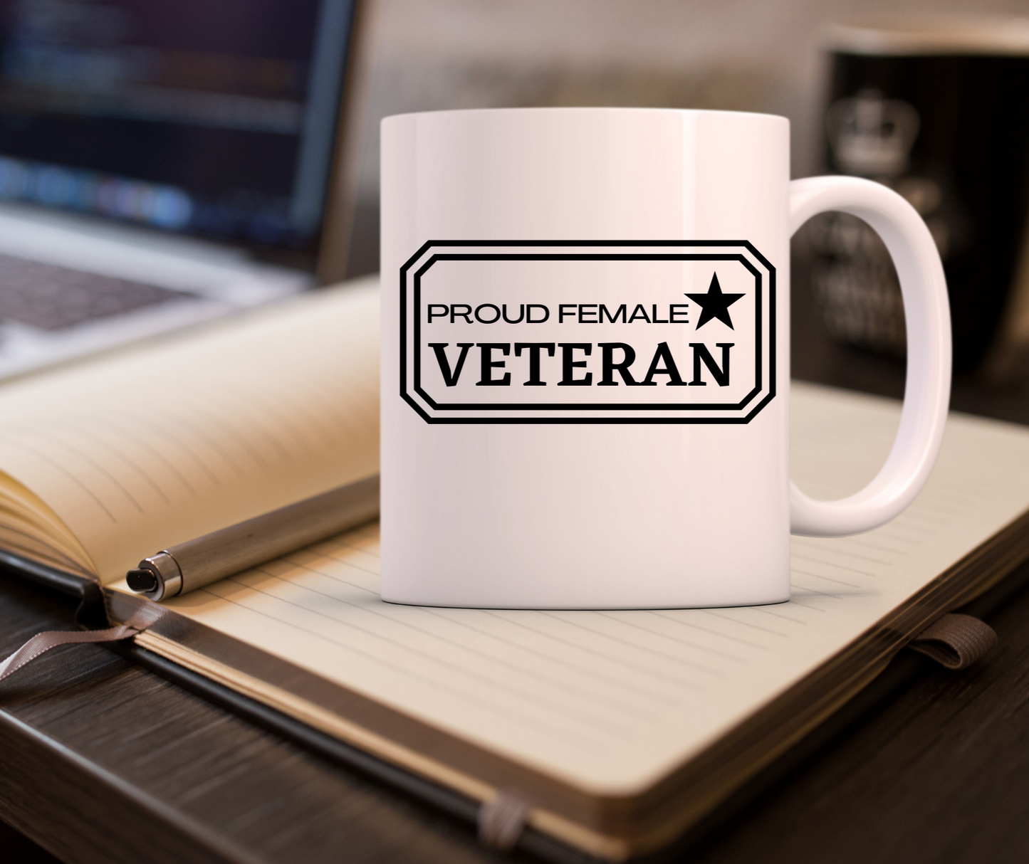 Proud Female Veteran Car Decal
