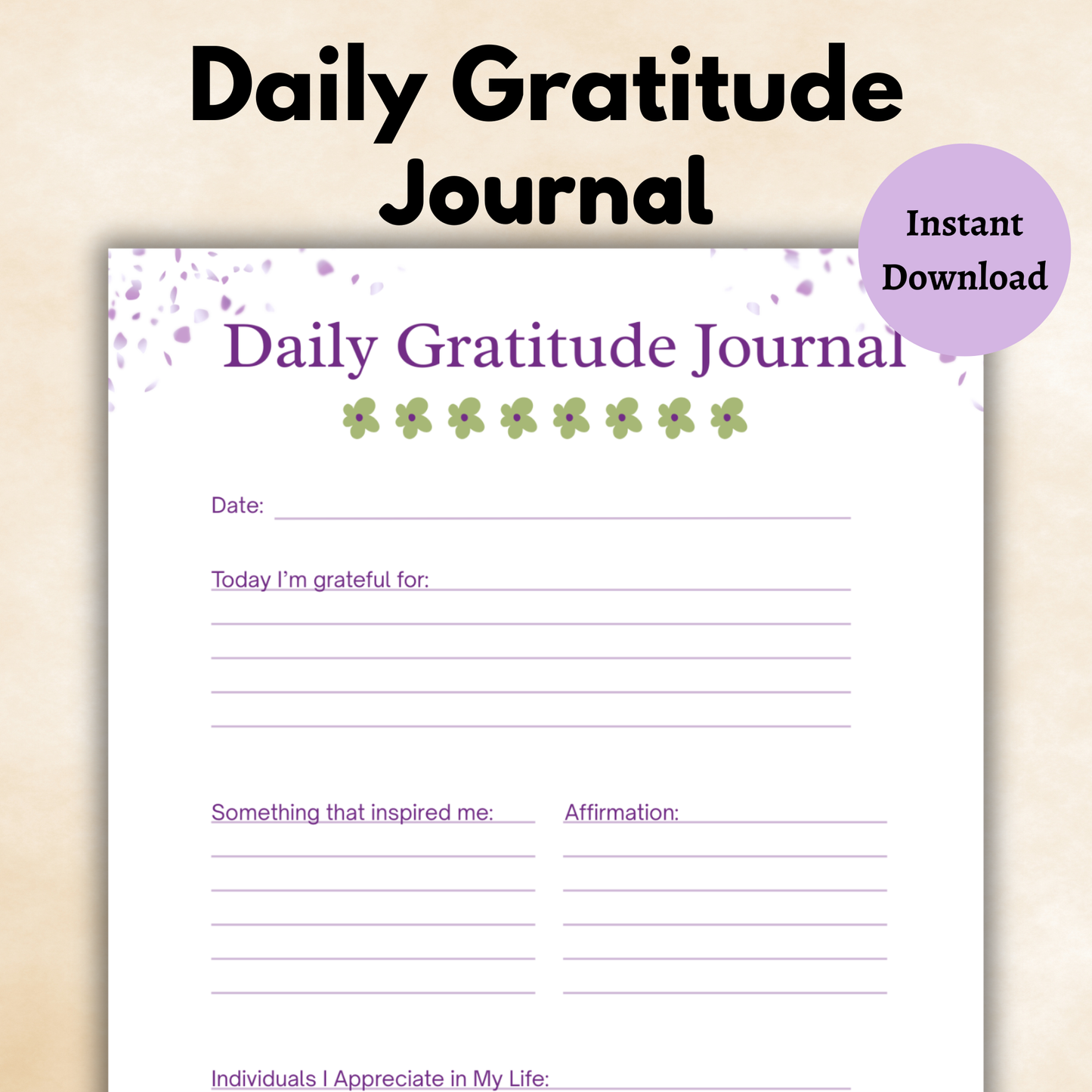 Daily Gratitude Journal