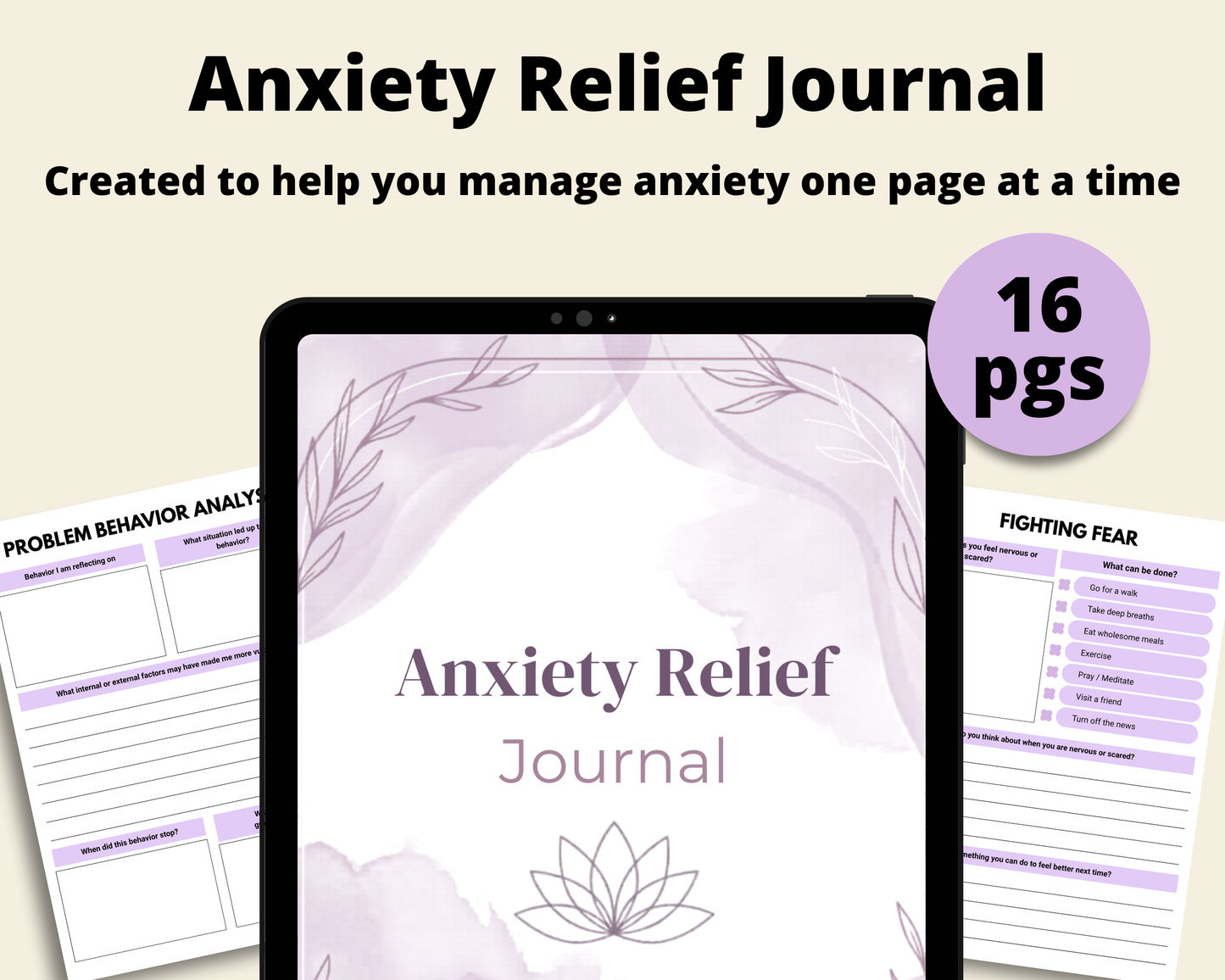 Anxiety Relief Journal
