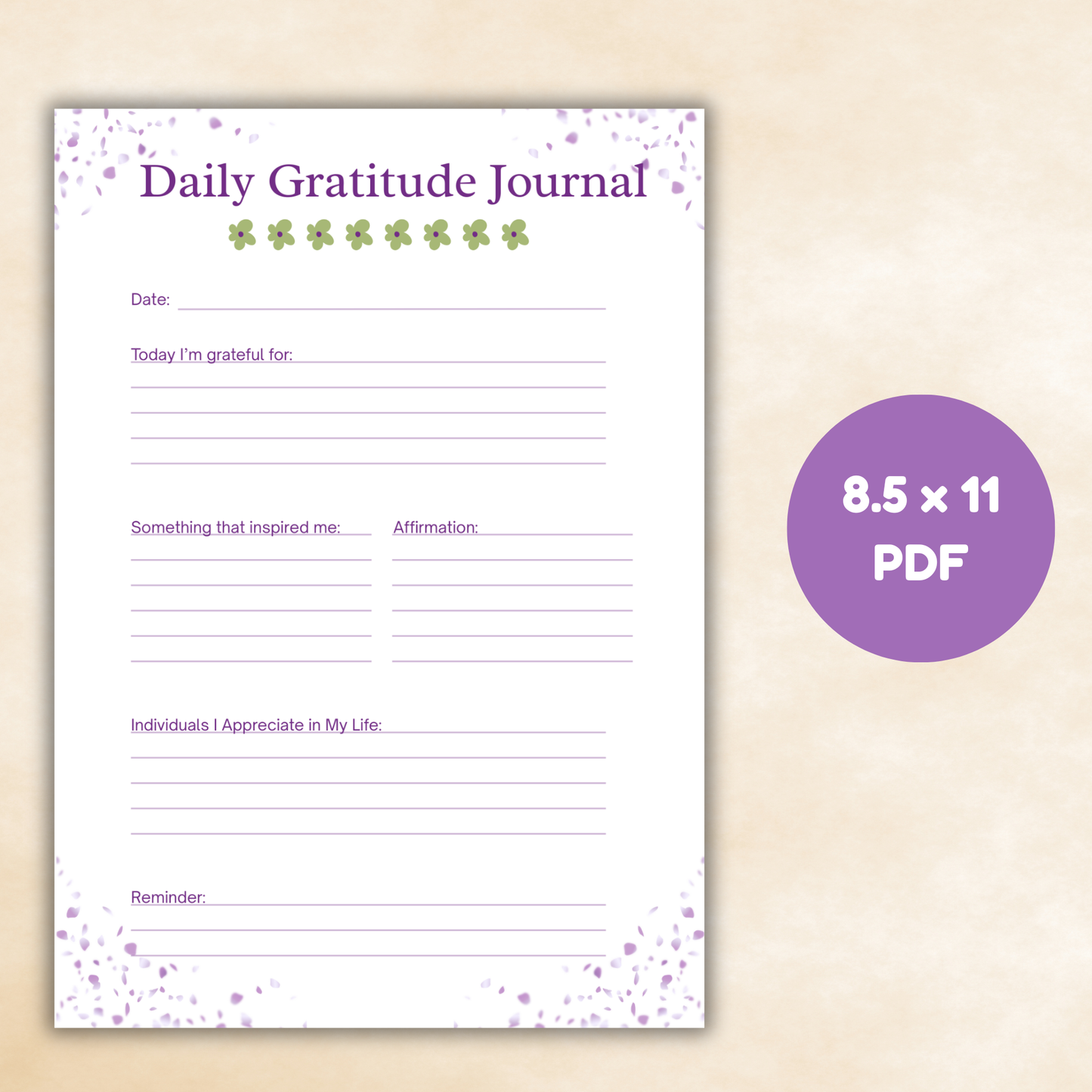 Daily Gratitude Journal