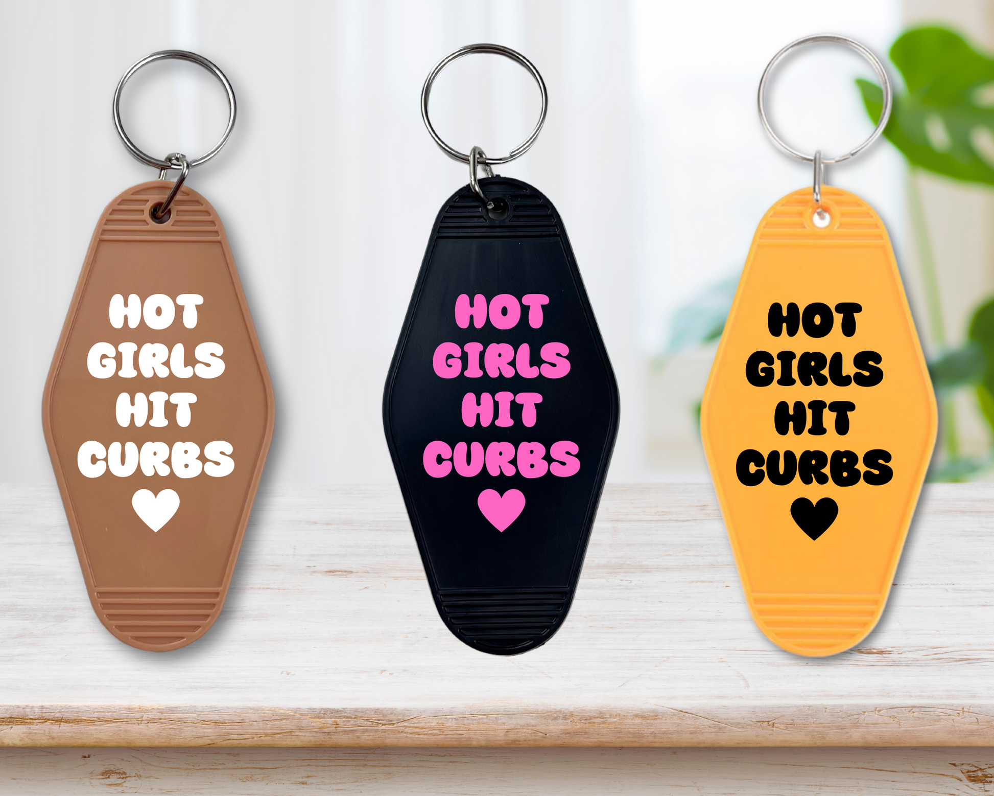 Hot Girls Hit Curbs Keychain - The Glam Thangz