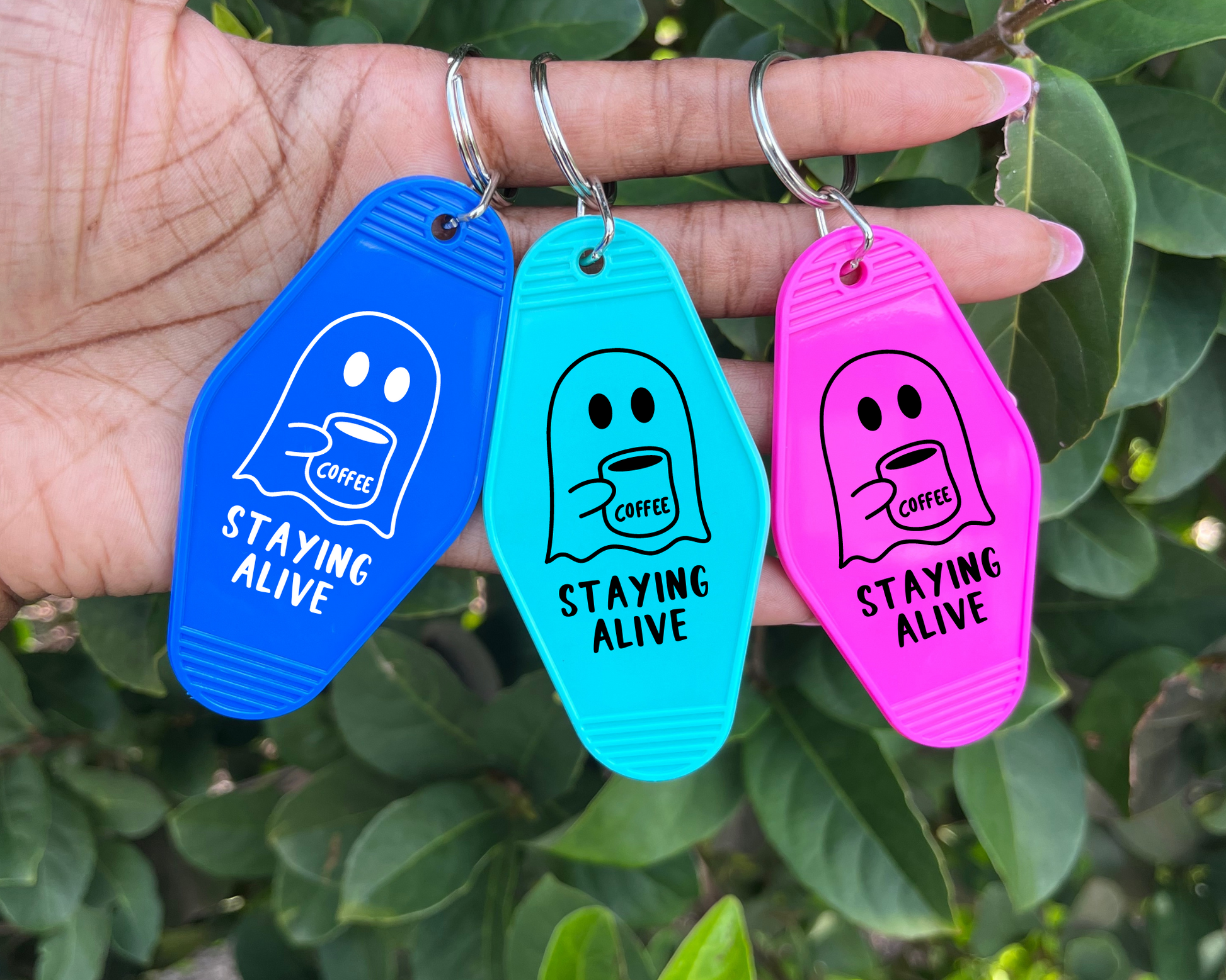 Funny Ghost Coffee Keychain - The Glam Thangz