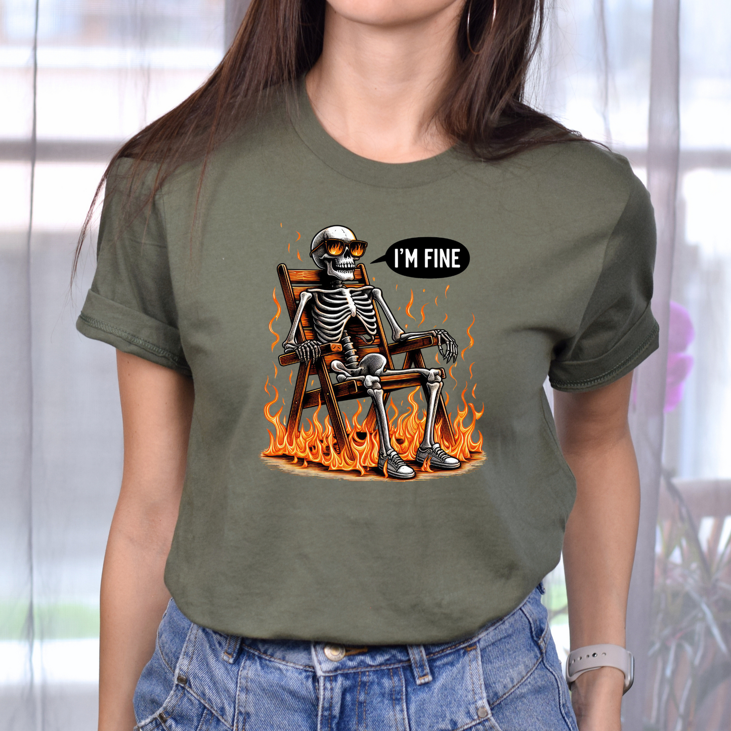 I'm Fine Skeleton Shirt