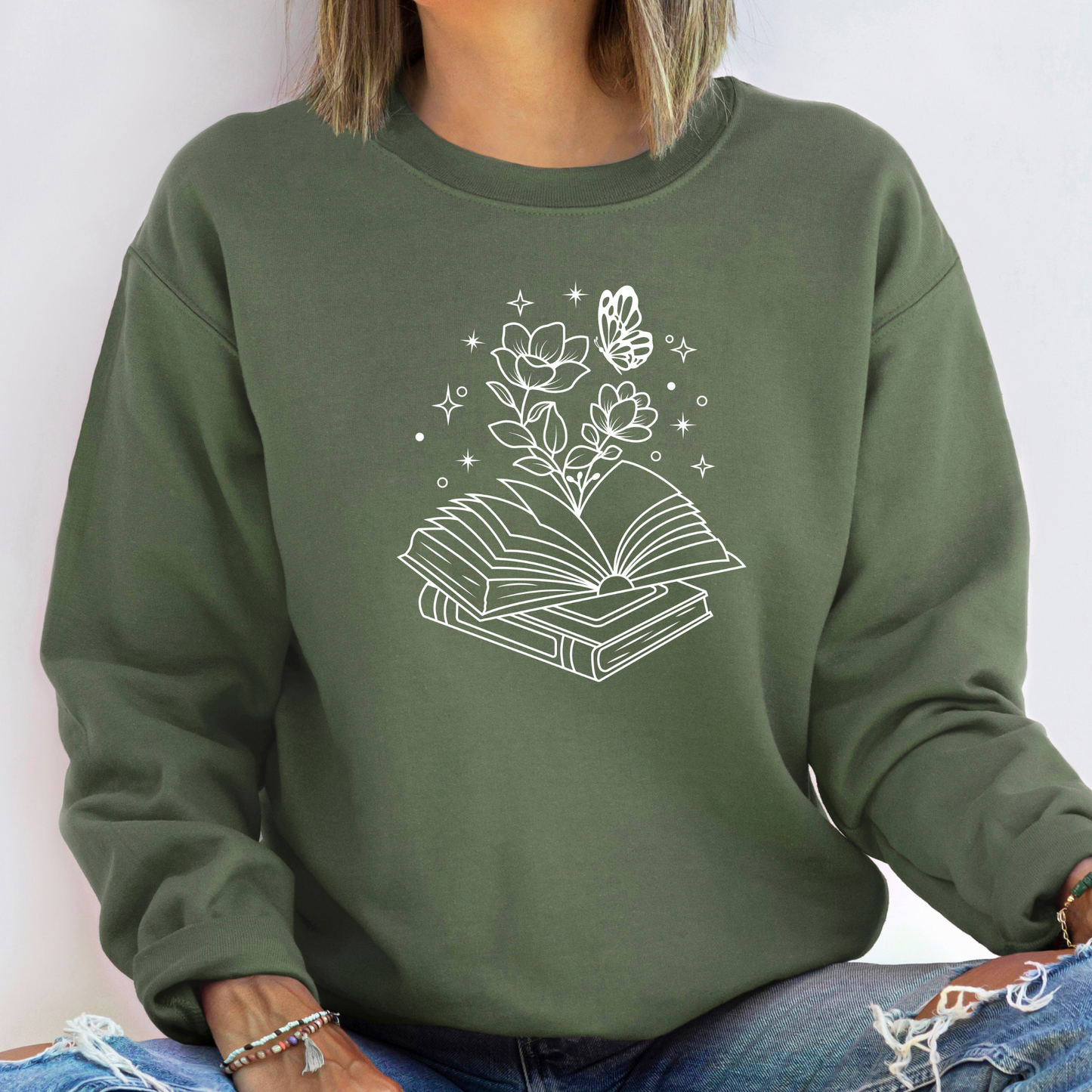 Floral Book Sweatshirt