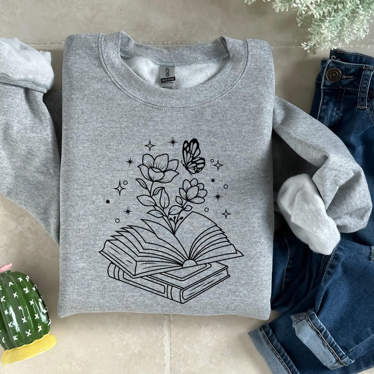 Floral Book Sweatshirt