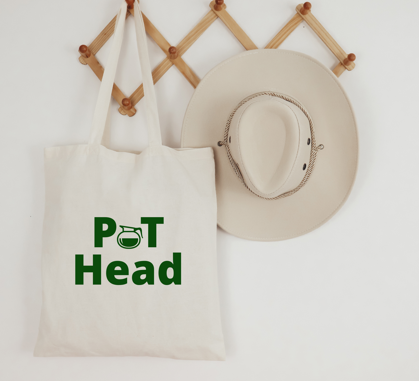 Funny Coffee Pot Head Tote Bag
