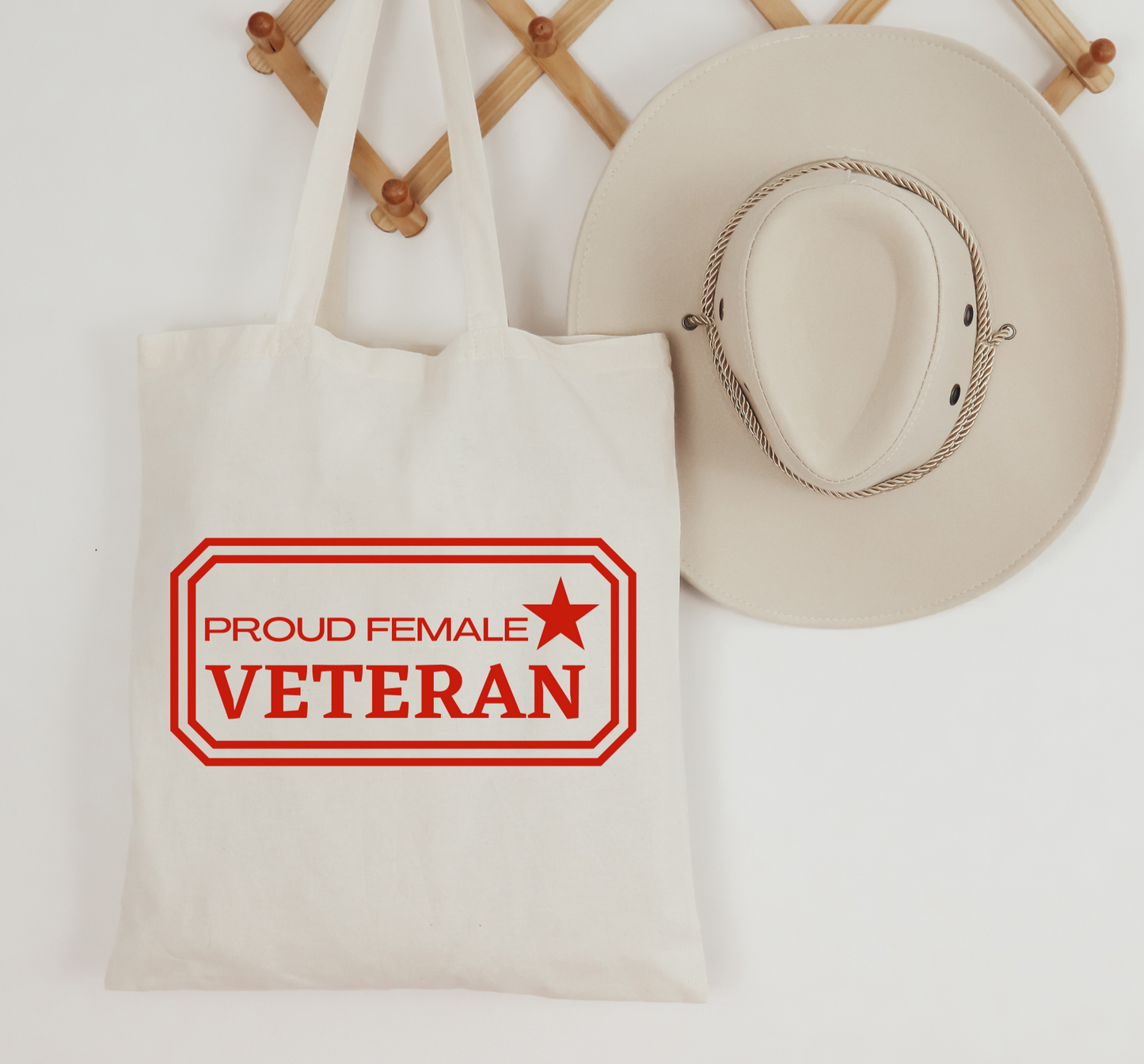 Proud Female Veteran Tote Bag