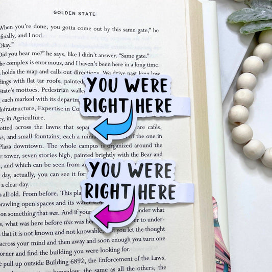 You Were Here Magnetic Bookmark to remember where you were when you stopped reading