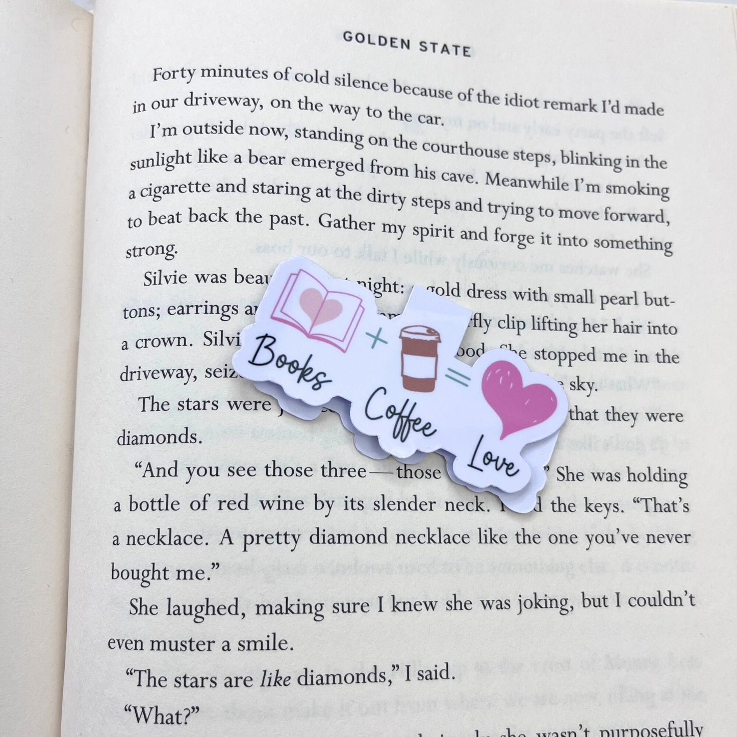 Coffee and Books Magnetic Bookmark