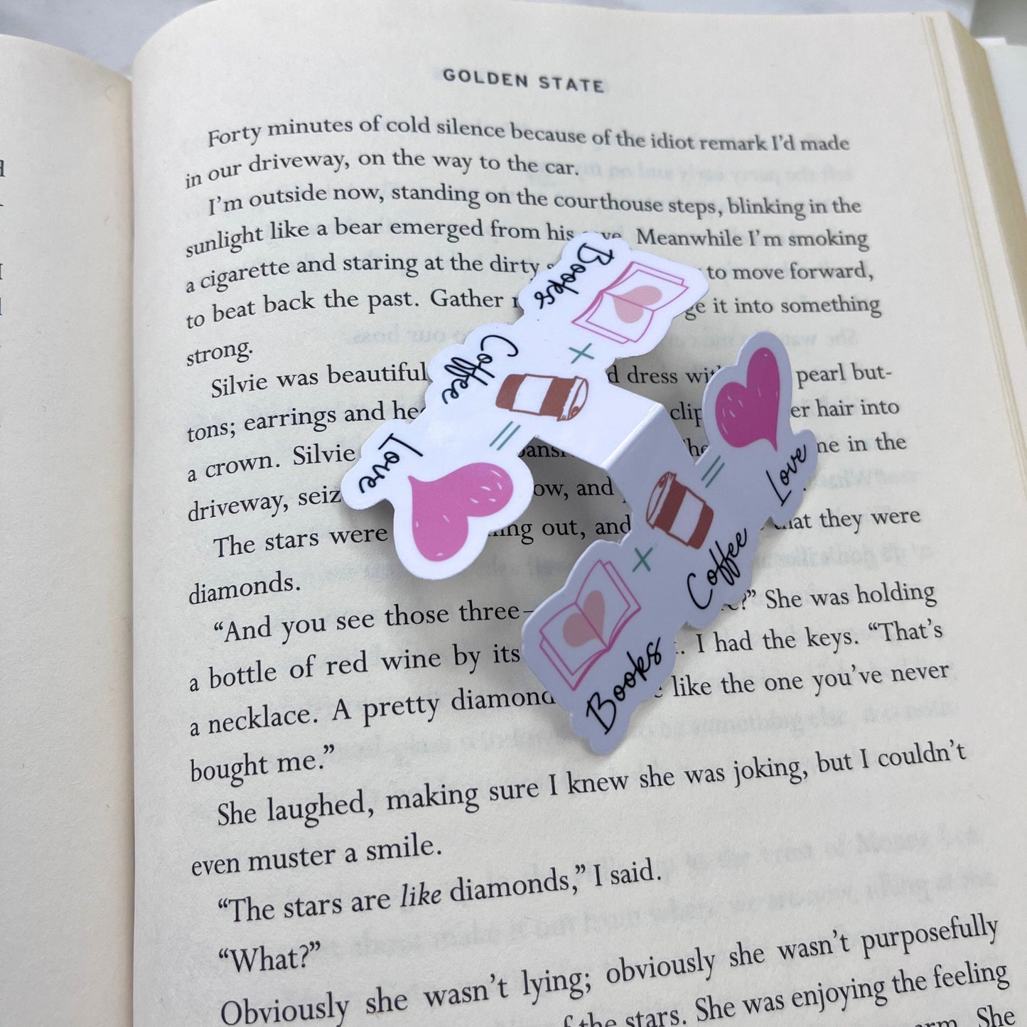 Coffee and Books Magnetic Bookmark