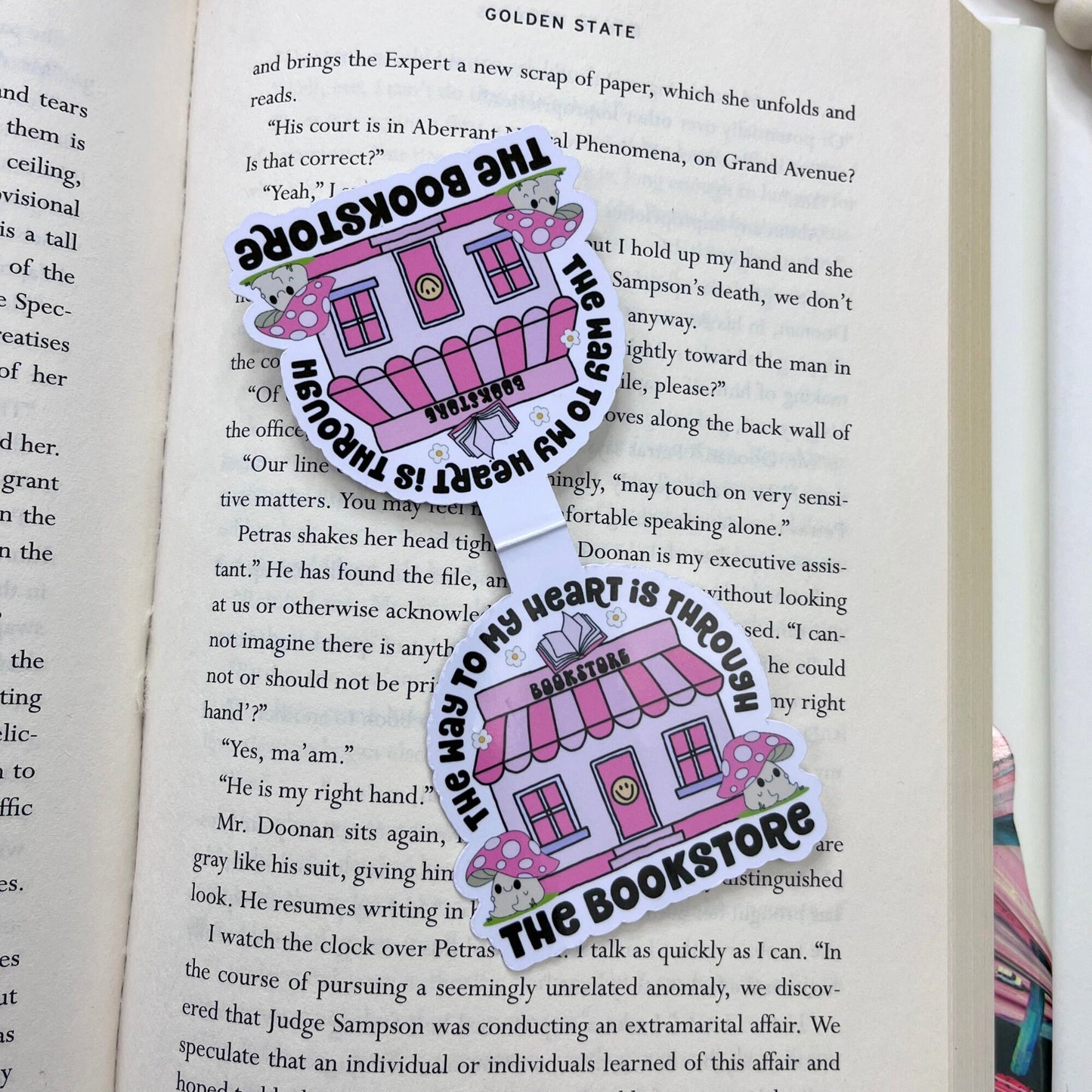 Cute Bookstore Magnetic Bookmark