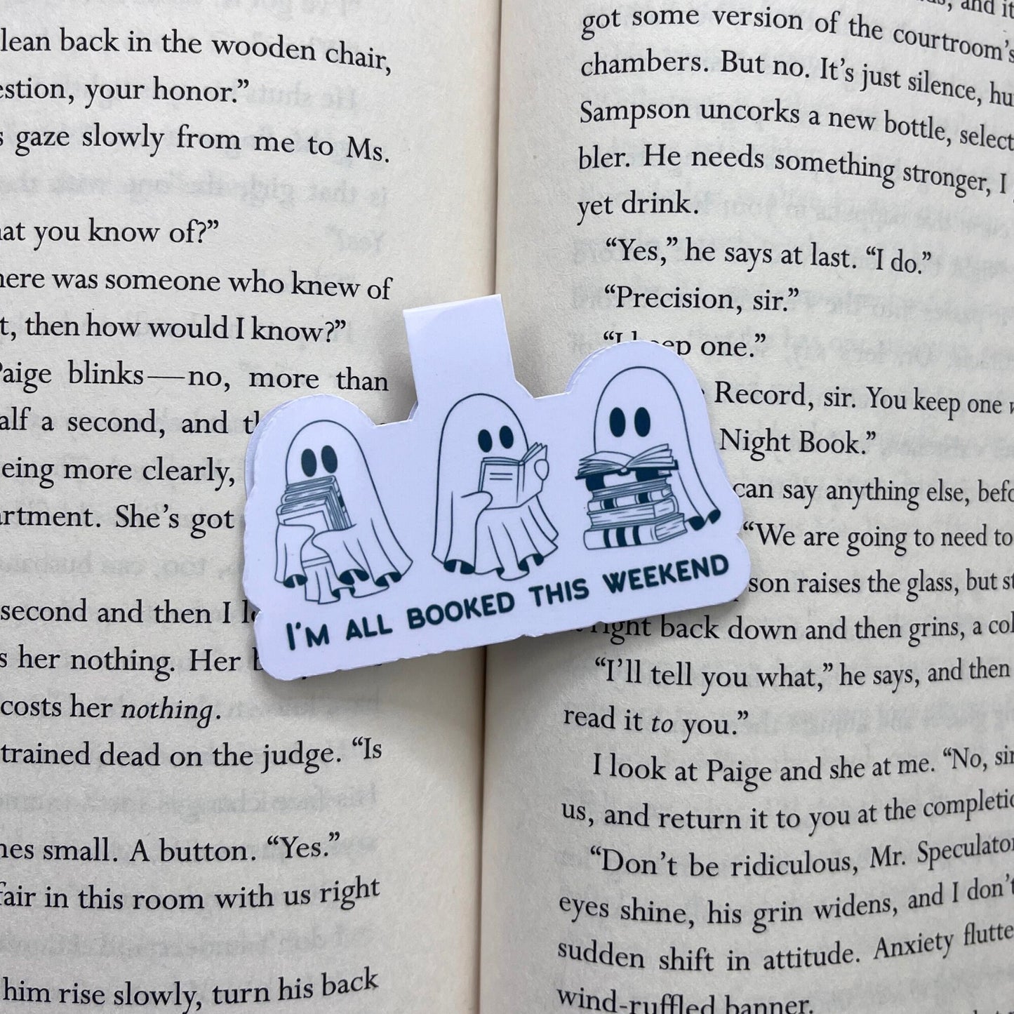 Ghost I'm All Booked Magnetic Bookmark