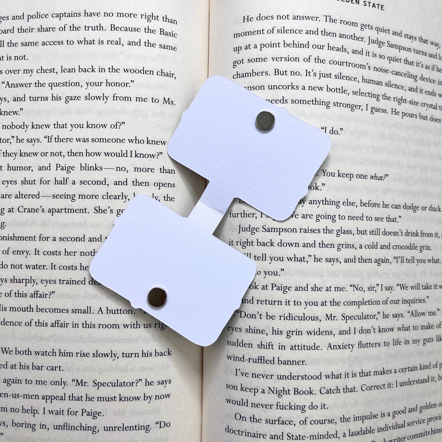 Library Card Magnetic Bookmark