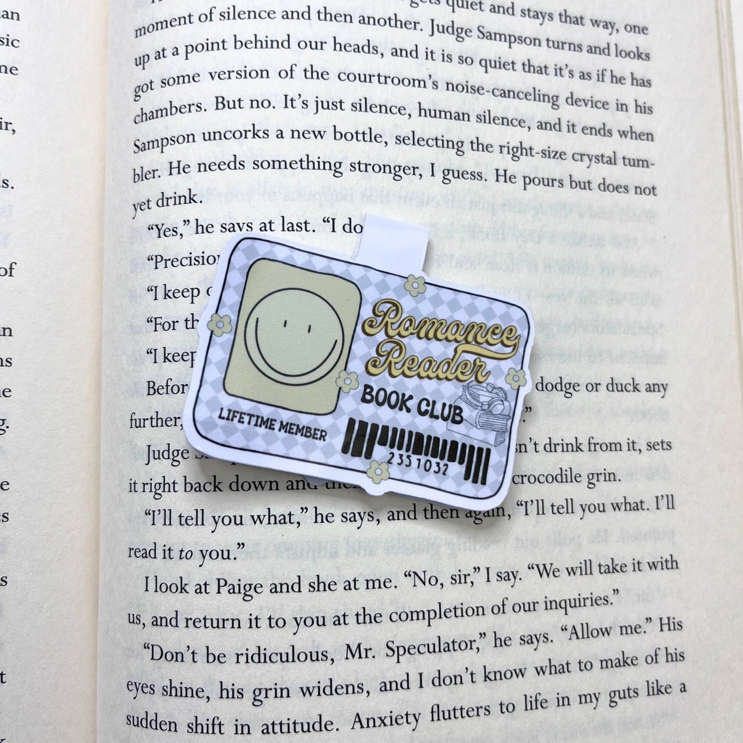 Library Card Magnetic Bookmark