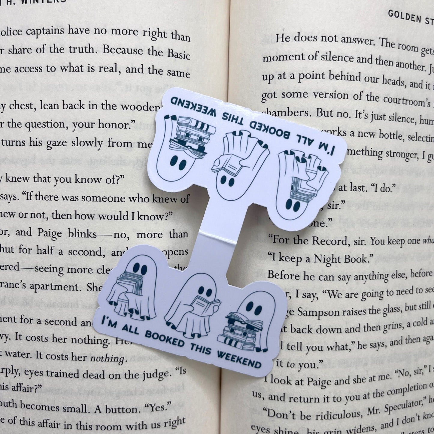 Ghost I'm All Booked Magnetic Bookmark