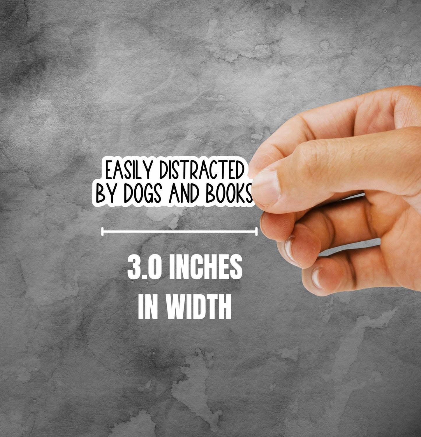 Easily Distracted By Dogs And Books Sticker