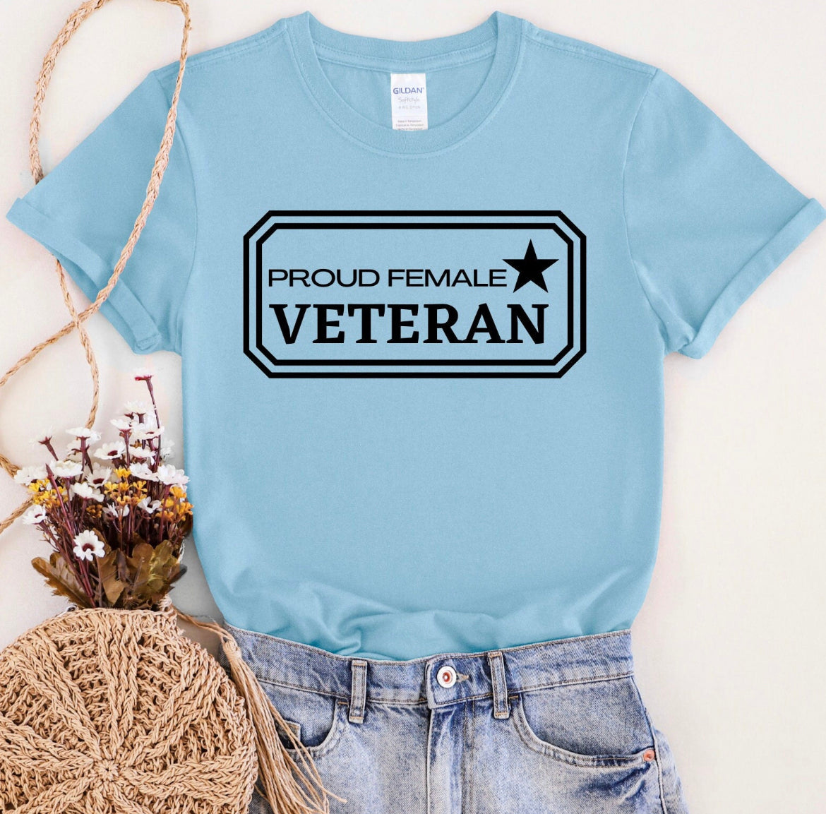 Proud Female Veteran T-shirt - The Glam Thangz