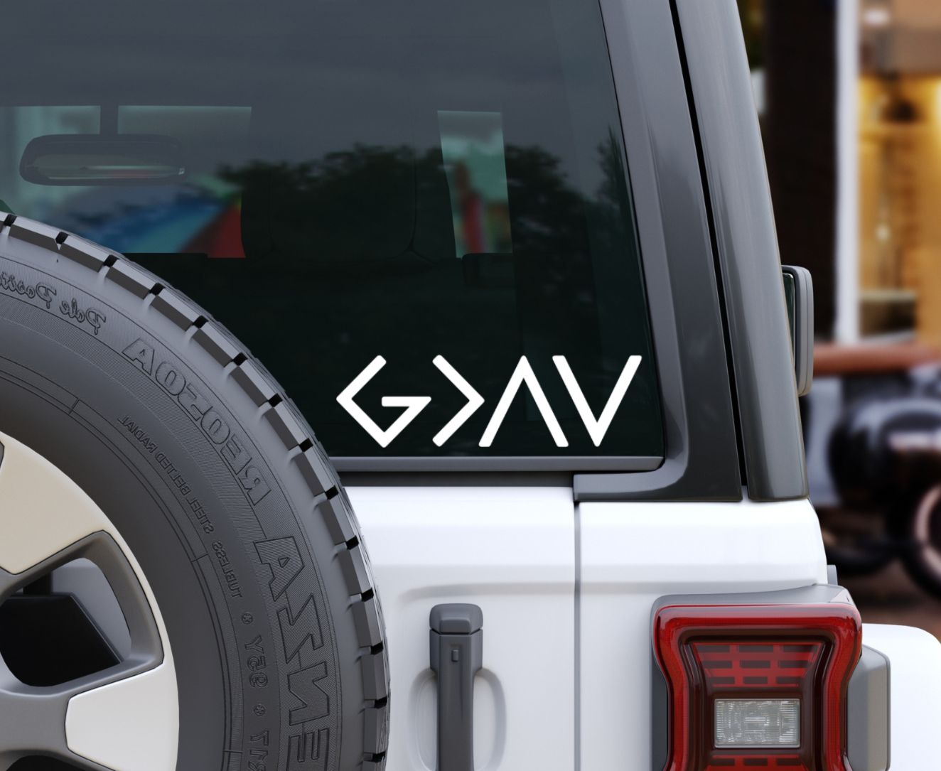 God Is Greater Than The Highs And The Lows Car Decal