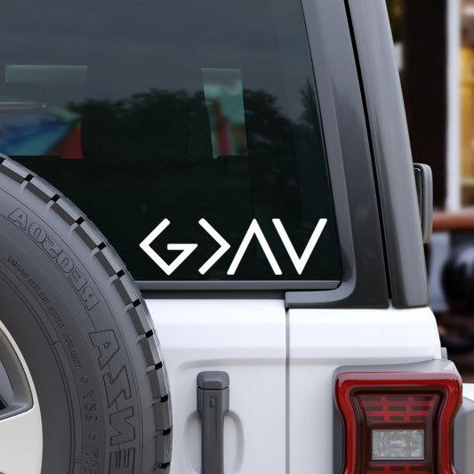 God Is Greater Than The Highs And The Lows Car Decal