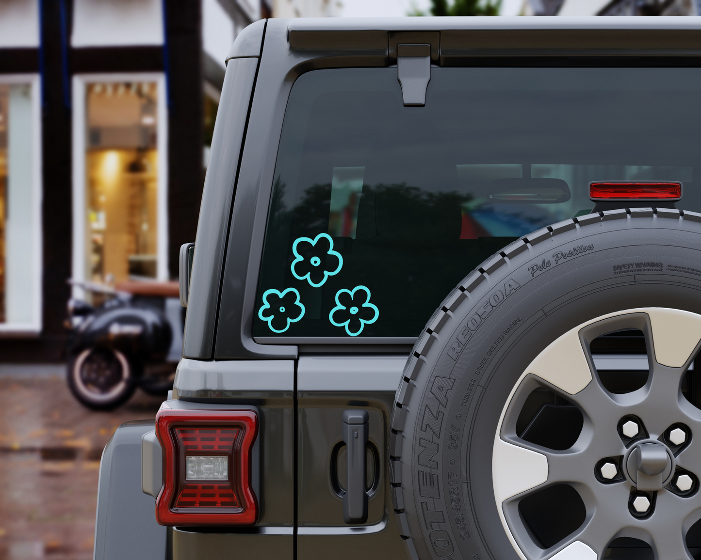 Aesthetic Flowers Car Decal - The Glam Thangz