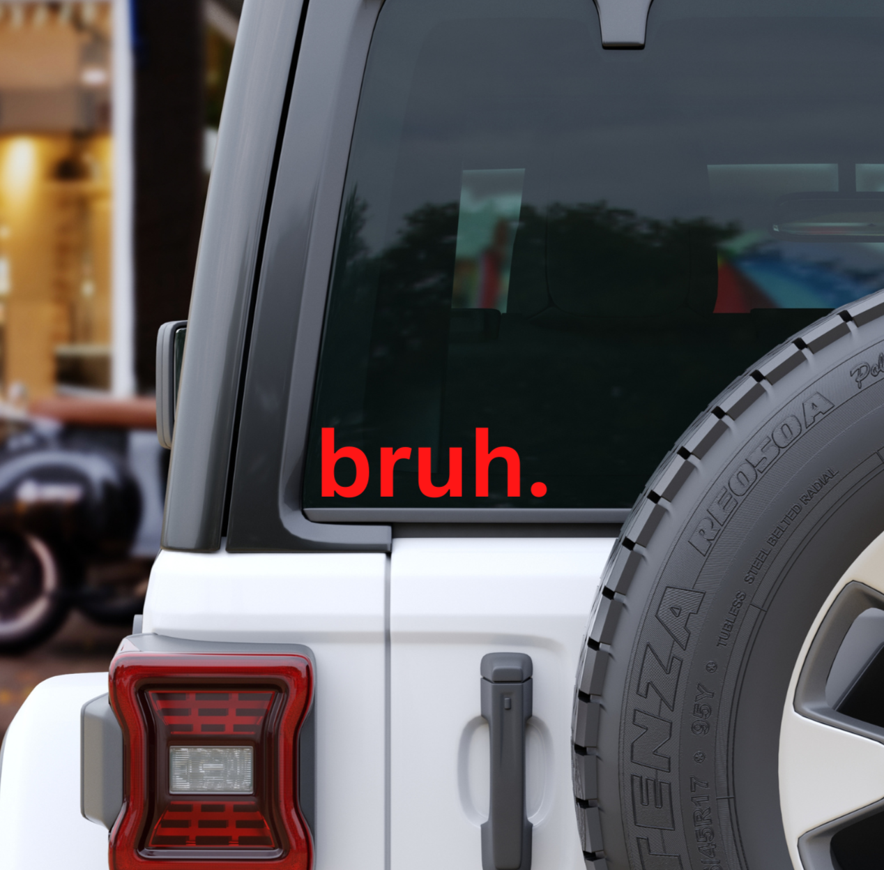 funny bruh car decal