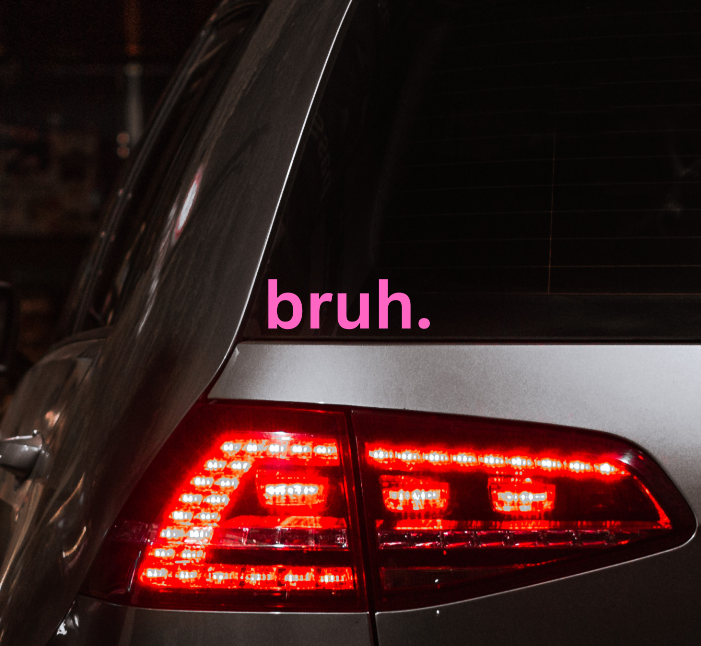 funny bruh car decal