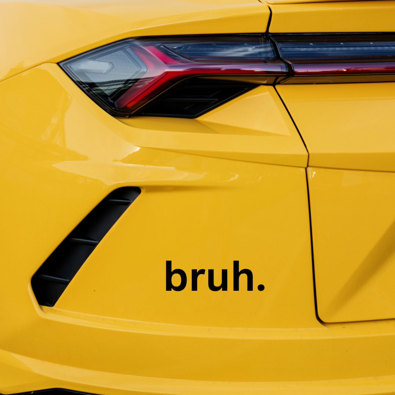 funny bruh car decal