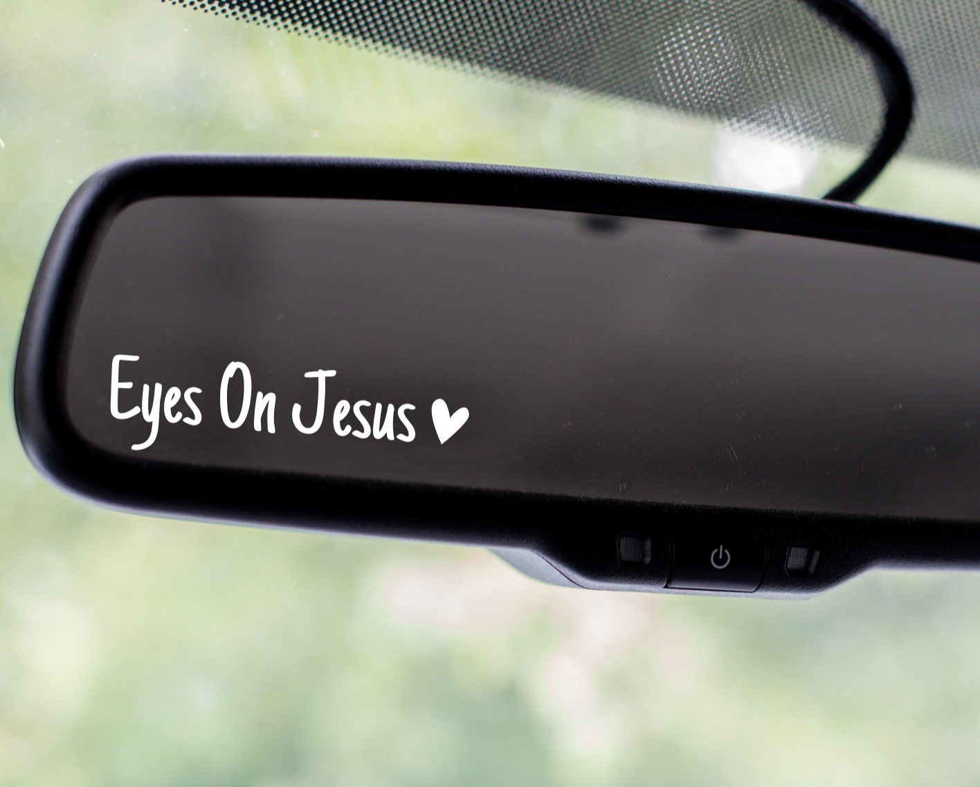 Eyes On Jesus Car Mirror Decal