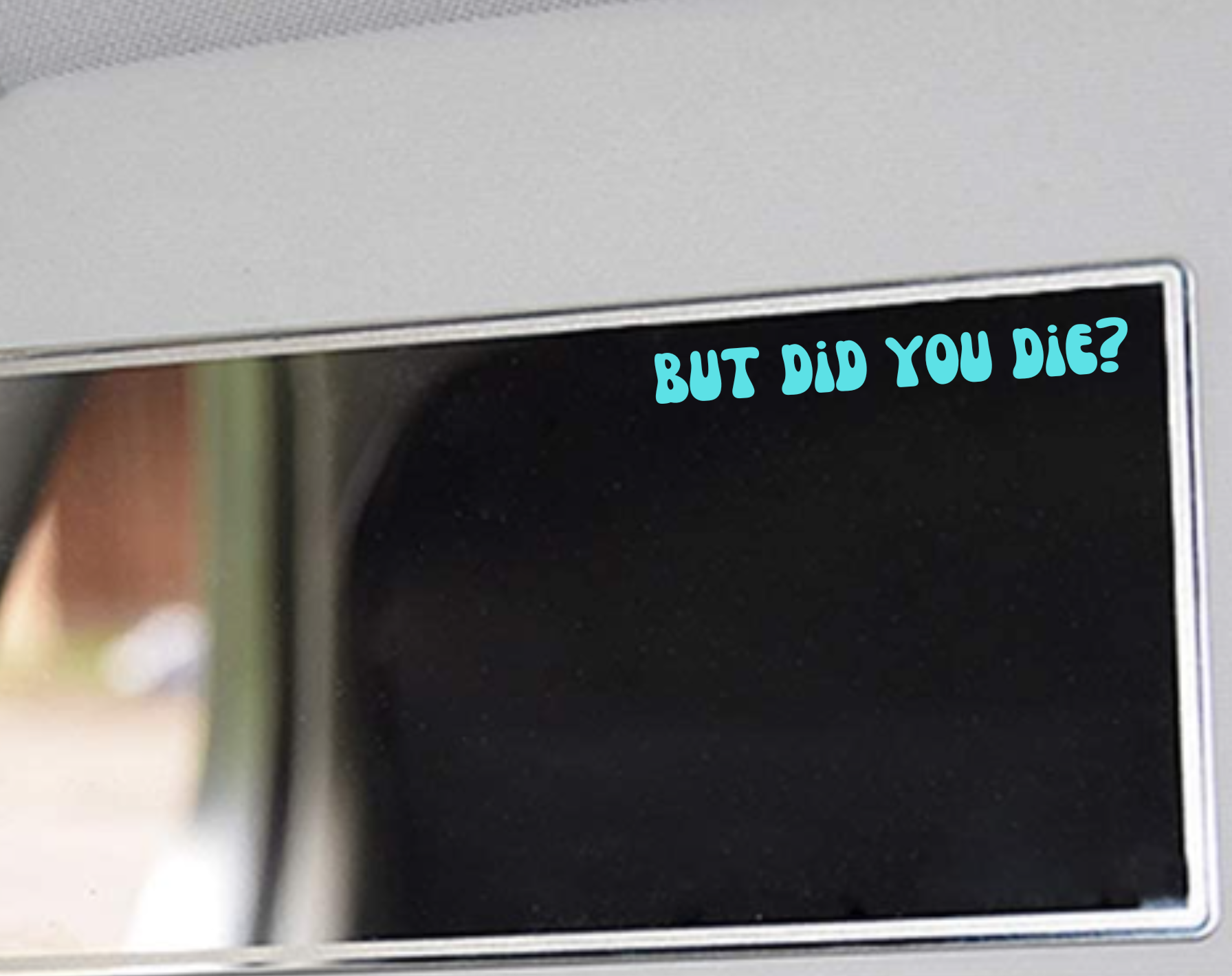 But Did You Die Car Mirror Decal