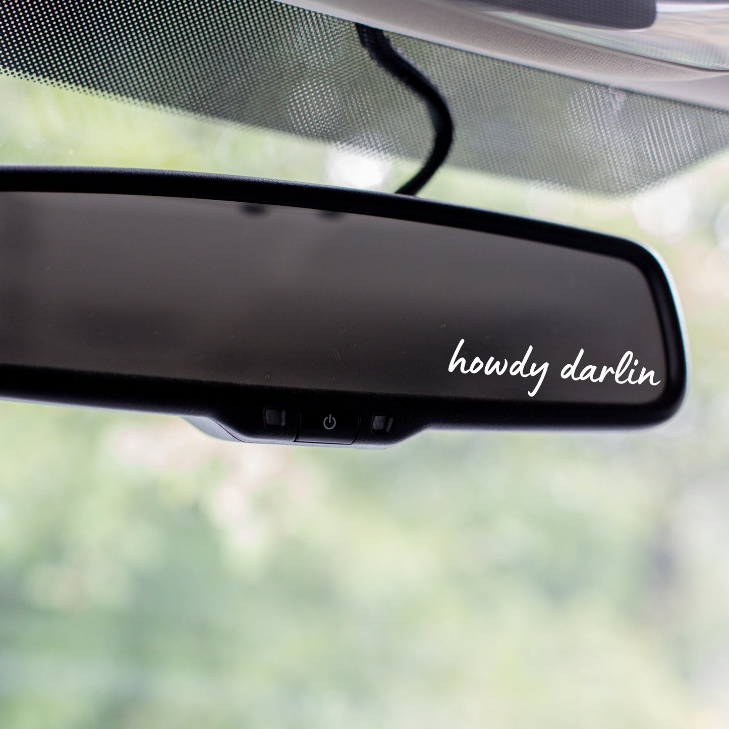 Howdy Darlin Car Mirror Decal, Western Rearview Mirror Decal, Ranch Cowgirl Vinyl Decal, Positive Affirmation Car Decal - The Glam Thangz